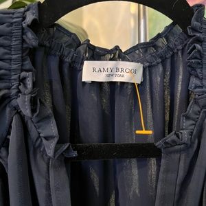 Ramy Brook Navy long sleeve top